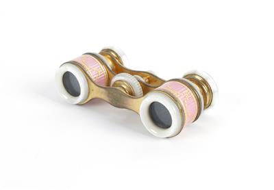 Mother-of-pearl and enamel Binoculars - Strumenti scientifici, globi d'epoca e macchine fotografiche