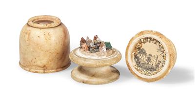 "Peep Egg" Betrachtungslupe mit Mineralien - Historische wissenschaftliche Instrumente und Globen; Klassische Fotoapparate und Zubehör