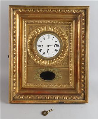 Biedermeier Rahmenuhr, - Uhren, Technik, Kuriositäten & eine Sammlung historischer Brillen