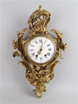 Bronze Carteluhr, - Uhren, Technik, Kuriositäten & eine Sammlung historischer Brillen