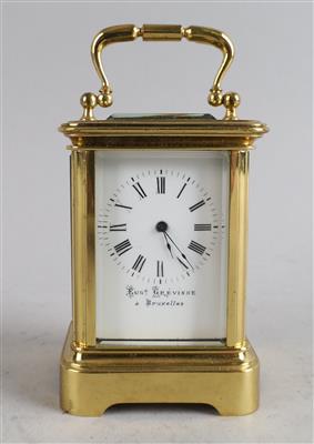 Französische Miniatur Reiseuhr, - Clocks, Science, and Curiosities including a Collection of glasses