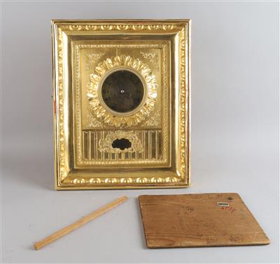 Kleine Biedermeier Rahmenuhr, - Uhren, Technik, Kuriositäten & eine Sammlung historischer Brillen