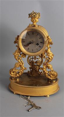 Biedermeier Bronze Kaminuhr - Clocks, Science, and Curiosities including a Collection of glasses