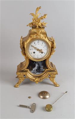 Neoklassizismus Bronzeuhr 'Das Rendezvous', - Uhren, Technik, Kuriositäten & eine Sammlung historischer Brillen