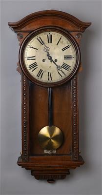 Deutsche Historismus Wandpendeluhr "Pfeilkreuz", - Clocks, Science & Curiosities