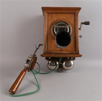 Deutsches Schranktelefon M1900 - Hodiny, technologie a kuriozity