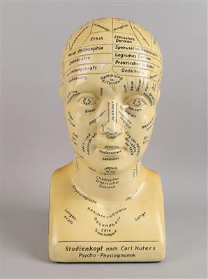 Studienkopf nach der Psycho-Physiognomik des Carl Huter (1861-1912) - Hodiny, technologie a kuriozity