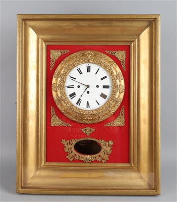 Biedermeier Rahmenuhr, - Clocks, Science, Curiosities & Photographica