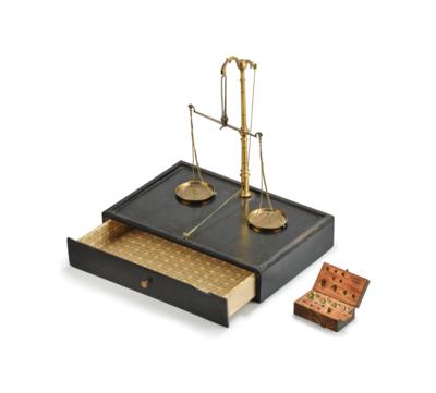 A Viennese coin scale box - The Dr. Eiselmayr scales & weights collection
