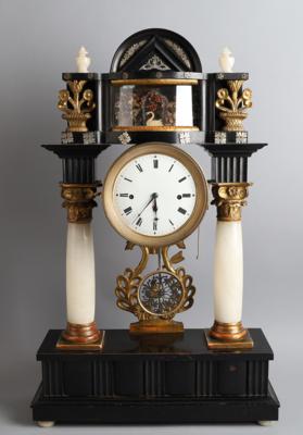 Biedermeier Kommodenuhr, - Uhren, Technik, Kuriositäten & Photographica