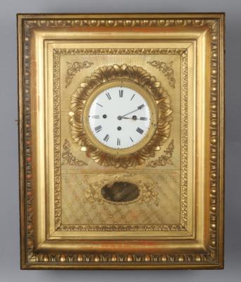 Biedermeier Rahmenuhr, - Clocks, Science, Curiosities & Photographica