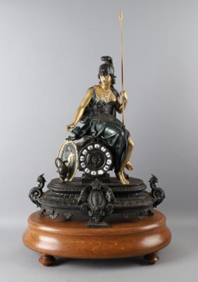 Historismus Kaminuhr "Pallas Athene", - Clocks, Science, Curiosities & Photographica