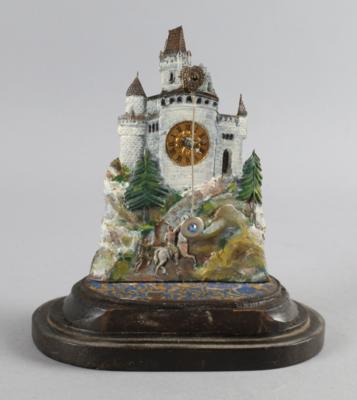 Miniatur Tischzappler "Burg", - Uhren, Technik, Kuriositäten & Photographica