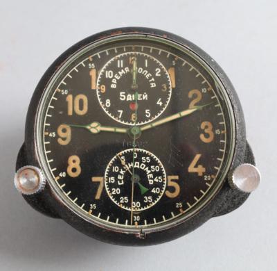 Russische Flugzeug Borduhr, - Clocks, Science, Curiosities & Photographica