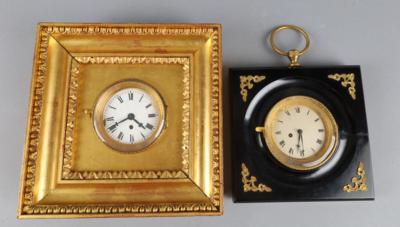 Konvolut: 2 kleine Wanduhren, - Clocks, Science, Curiosities