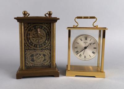 Konvolut: 2 Messing Tischwecker, - Clocks, Science, Curiosities & Photographica