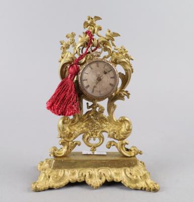 Wiener Spindeltaschenuhr mit Bronze Tischhalterung, "Johann Rettich, Wien", - Clocks, Science, Curiosities & Photographica