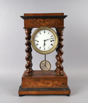 Biedermeier Portikusuhr, - Clocks, Science, Curiosities & Photographica