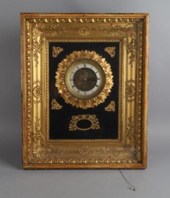 Biedermeier Rahmenuhr, - Clocks, Science, Curiosities & Photographica