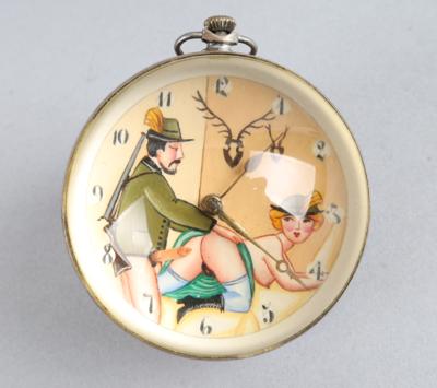 Erotische Kugeluhr "zur Jagd", - Clocks, Science, Curiosities & Photographica