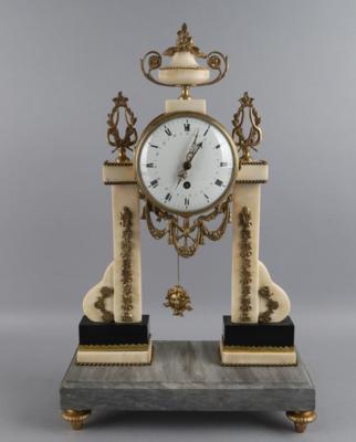 Marmor Kaminuhr im Louis XVI Stil, - Clocks, Science, Curiosities & Photographica