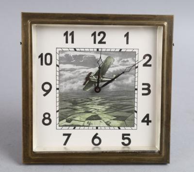 Tischuhr "Flugzeug", - Clocks, Science, Curiosities & Photographica