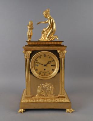 Wiener Klassizismus Bronzekaminuhr, "Rettich in Wien", - Clocks, Science, Curiosities & Photographica