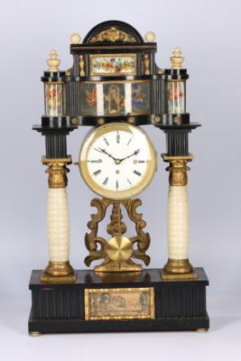 Biedermeier Portaluhr, - Uhren, Wissenschaft, Technik, Fotoapparate & Kuriositäten