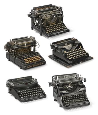 5 Schreibmaschinen: - Typewriters & Calculating Machines