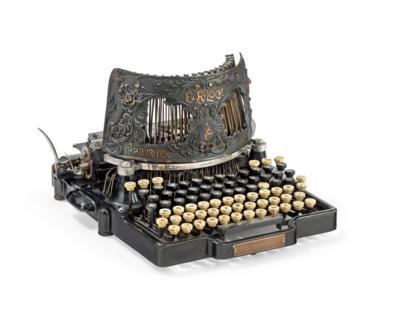 Schreibmaschine BAR LOCK 6 Kupfer - Typewriters & Calculating Machines