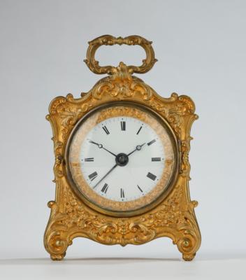 Biedermeier Bronze Reisewecker, - Orologi, tecnologia e curiosità