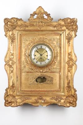 Spätbiedermeier Rahmenuhr, - Clocks, Science, Curiosities