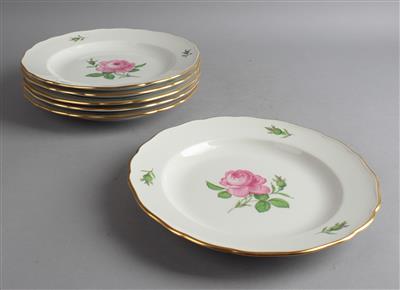 6 Meissen Speiseteller, - Furniture