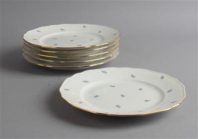 6 Dessertteller, - Decorative Porcelain and Silverware