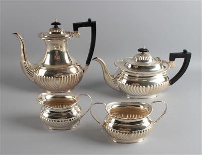 Englische Tee- und Kaffeegarnitur, - Antiques