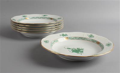 6 Suppenteller, - Decorative Porcelain and Silverware