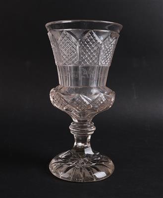 Glas-Pokal datiert 1836, Wien, - Antiquariato