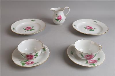 Teeservice-Teile, Meißen, - Decorative Porcelain and Silverware