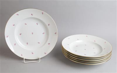 Augarten - 6 Suppenteller, - Decorative Porcelain and Silverware