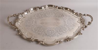 Elkington  &  Co - ovales Tablett, - Decorative Porcelain and Silverware