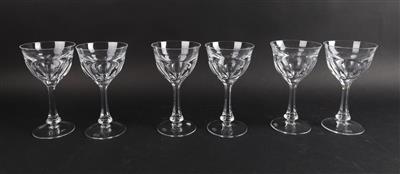 Moser Lady Hamilton - 6 Weingläser, - Decorative Porcelain and Silverware