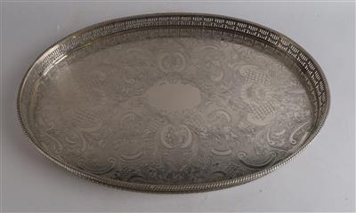 Sheffielder Tablett, - Decorative Porcelain and Silverware