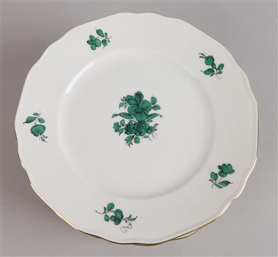 9 Dessertteller, Wiener Porzellanmanufaktur Augarten, - Decorative Porcelain and Silverware