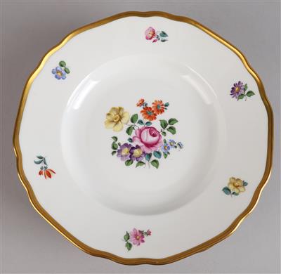 Augarten - 6 Suppenteller, Wien 1923-38, - Decorative Porcelain and Silverware