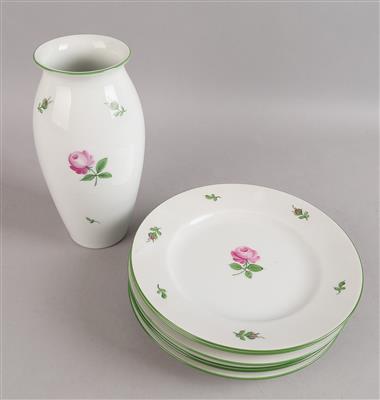 Dessertteller 6 Teile und 1 Vase, Augarten - Decorative Porcelain and Silverware