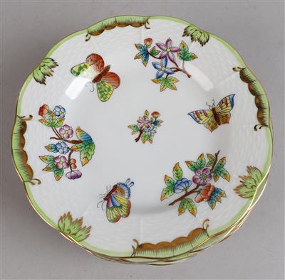 Herend - 6 Obstteller, - Decorative Porcelain and Silverware