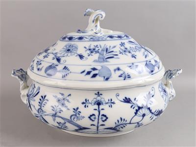 Meissen Zwiebelmuster Deckelterrine, um 1850-88, - Antiquariato