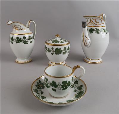 Kaffeeservice, Schlaggenwald um 1834, - Decorative Porcelain & Silverware