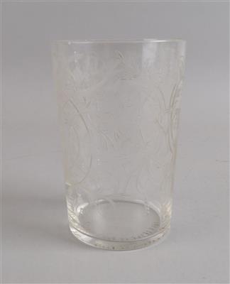 Lobmeyr-Glasbecher datiert 21.3.95, Wien, - Antiquariato
