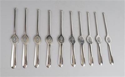 10 Hummergabeln, - Decorative Porcelain & Silverware